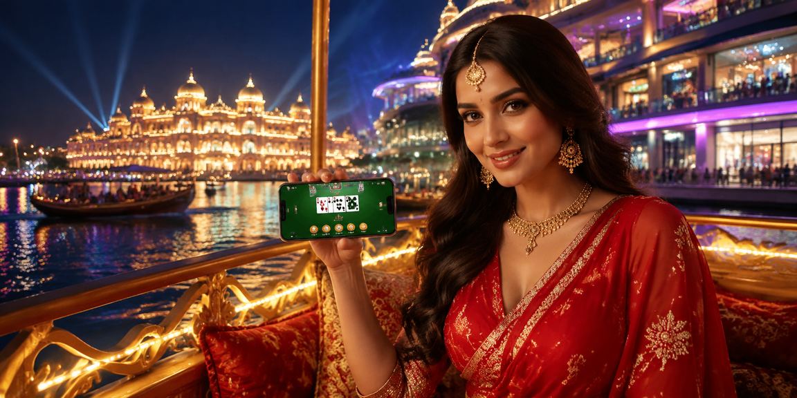 Indian culture red and gold featured in gambling setting