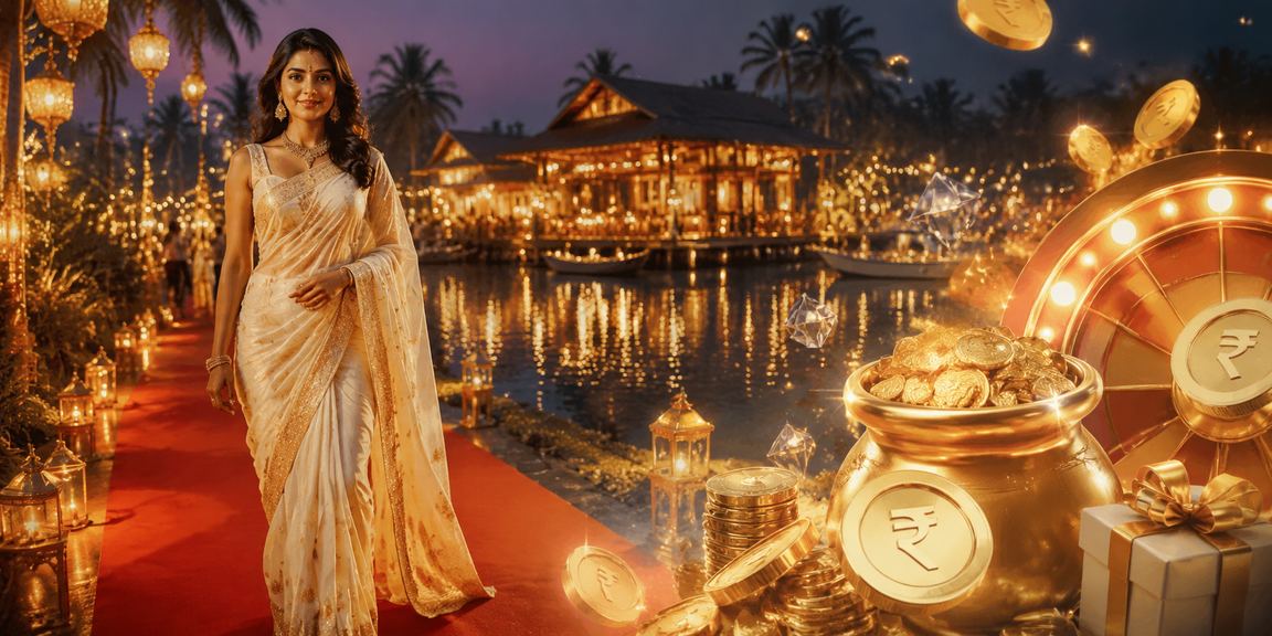 Kerala entertainment casino scene with colorful ambience